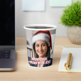 Zet een kerstmuts op | Grappig Kantoor vakantie fe Papieren Bekers