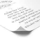 Zet een Ring Om Het Spel | Minimaal Bruidsbadeteke Poster (Hoek)