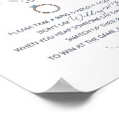 Zet een Ring op Dusty Blue Floral Vrijgezellenfees Poster (Hoek)