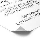 Zet een Ring op het Blauwe Vloerige Teken van het  Poster (Hoek)