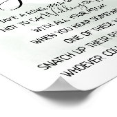 Zet een Ring op het eucalyptus greenery game-teken Poster (Hoek)