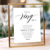 Zet een ring op het kalligrafie Vrijgezellenfeest  Poster