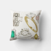 Zet een ring op het Sofa Bling Diamonds Jewelry Hi Kussen (Achterkant)