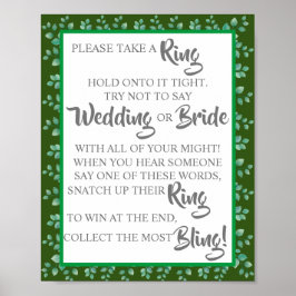 Zet een Ring op het Teken van het Spel van het Vri Poster