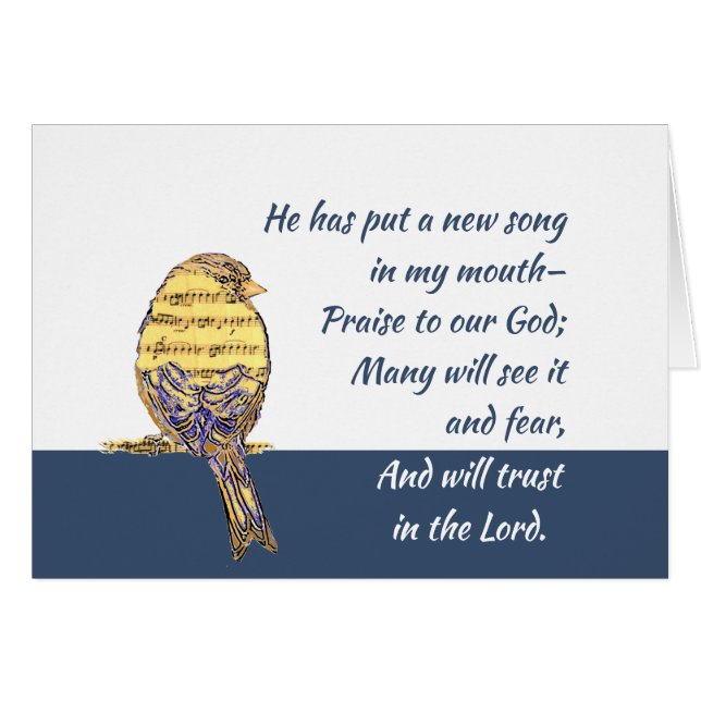 Zet een Song in mijn Vogel van de Bijbel van het H (Voorkant Horizontaal)