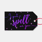 "Zet een spreuk op je" Halloween Gift Label Cadeaulabel (Voorkant (Horizontaal))