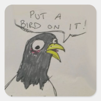 Zet een vogel op de Sticker