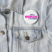 Zet een vrouw aan het hoofd - Vrouw President Ronde Button 5,7 Cm (In situ)