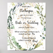 Zet een wasknijper Kruiden douche spel bord Poster (Voorkant)