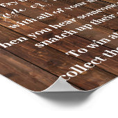 Zet een wasknijper Zonnebloem Bruidsmeesterschap S Poster (Hoek)