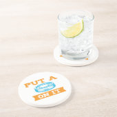 ZET ER EEN LID OP! ZANDSTEEN ONDERZETTER (Zijkant)