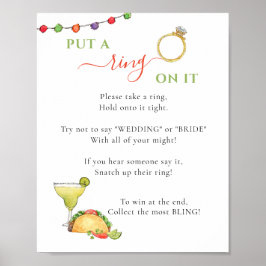 Zet er een ring op Taco thema Vrijgezellenfeest sp Poster