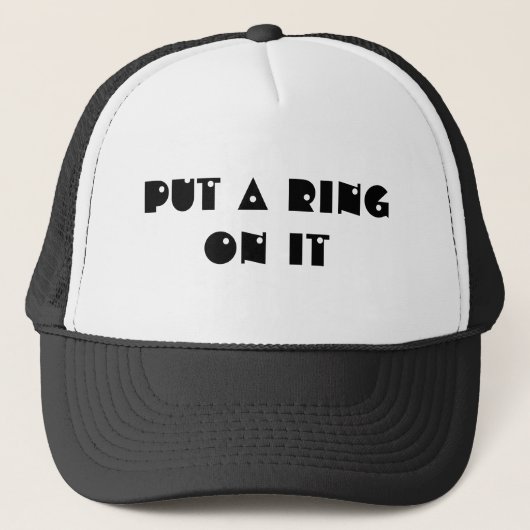 Zet er een ring op trucker pet (Voorkant)