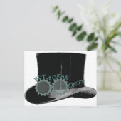 zet er een tandwiel op - steampunk briefkaart (Staand voorkant)