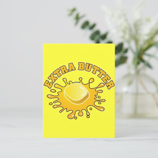 Zet er wat extra boter op! briefkaart (Staand voorkant)