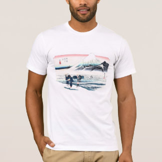 Zet Fuji en Padievelden ukiyo-E door Hiroshige op T-shirt