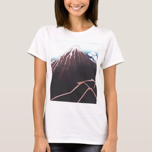 Zet Fuji ukiyo-E door Japans Hokusai op, T-shirt (Voorkant)