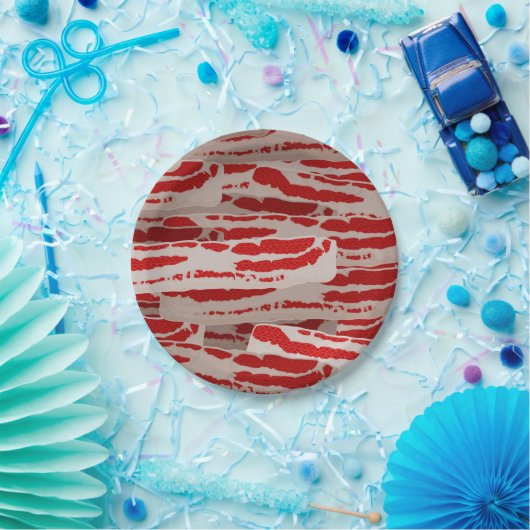 Zet hem in een bacon. papieren bordje (Feest)