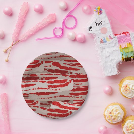 Zet hem in een bacon. papieren bordje (Feest)