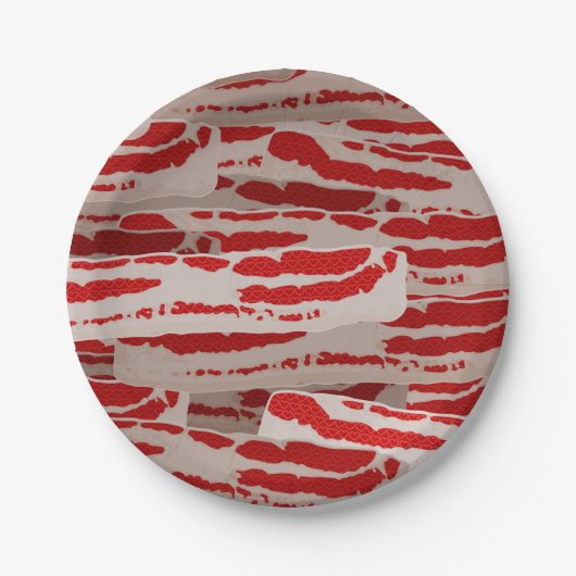 Zet hem in een bacon. papieren bordje (Voorkant)
