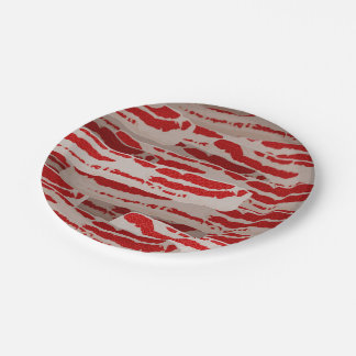 Zet hem in een bacon. papieren bordje