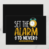 Zet het alarm om nooit grappig laatste dag van sch kaart (Voorkant / Achterkant)