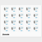 Zet het in de kat. vierkante sticker (Vel)