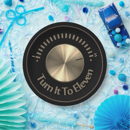 Zet het om in elf zwarte en gouden kleuren papieren bordje (Feest)