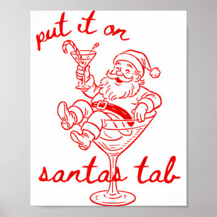 Zet het op de rekening van Sinterklaas Funny Chris Poster