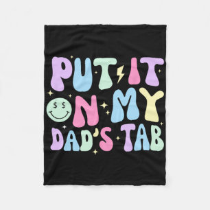 Zet het op mijn vaders Tab Vaderdag Groovy Kinder Fleece Deken