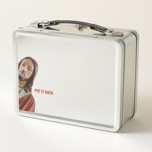 Zet het terug grappige Jezus op witte achtergrond (Achterkant)