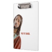 Zet het terug grappige Jezus op witte achtergrond Klembord (Links)