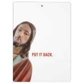 Zet het terug grappige Jezus op witte achtergrond Klembord (Achterkant)