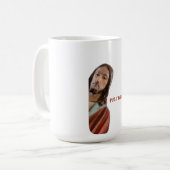Zet het terug grappige Jezus op witte achtergrond Koffiemok (Voorkant links)