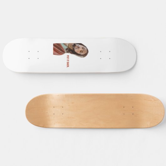 Zet het terug grappige Jezus op witte achtergrond Persoonlijk Skateboard (Horizontaal)