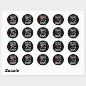 Zet het uit en aan _ Grappige Nerdy Computerwetens Ronde Sticker (Vel)
