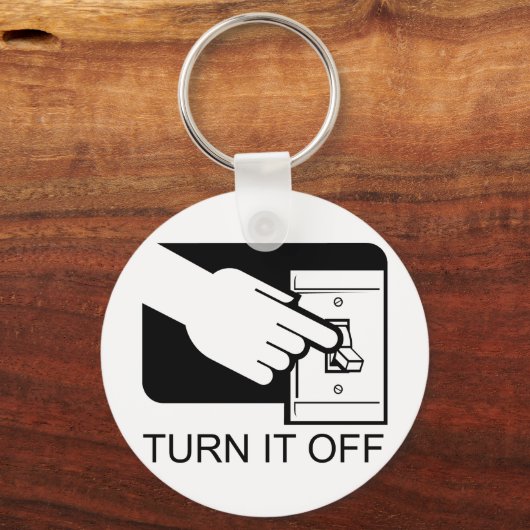 Zet het uit sleutelhanger (Voorkant)