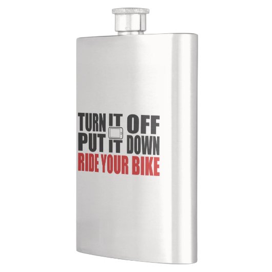 Zet het uit, zet het neer, rijd je bike flacon (Links)