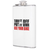 Zet het uit, zet het neer, rijd je bike heupfles (Links)