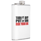 Zet het uit, zet het neer, rijd je bike heupfles (Rechts)