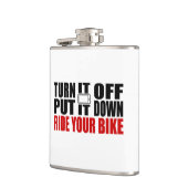 Zet het uit, zet het neer, rijd je bike heupfles (Links)