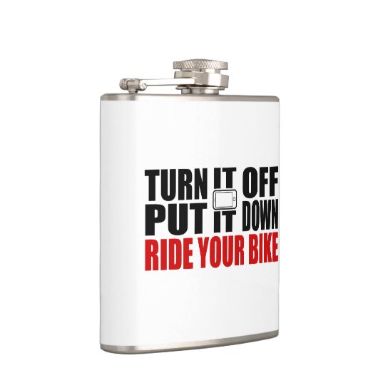 Zet het uit, zet het neer, rijd je bike heupfles (Rechts)