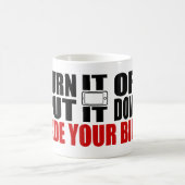 Zet het uit, zet het neer, rijd je bike koffiemok (Center)