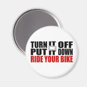 Zet het uit, zet het neer, rijd je bike magneet (Voorkant / Achterkant)