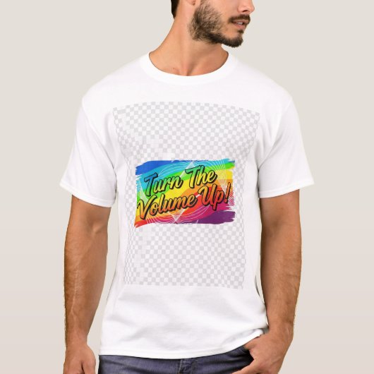 "Zet het Volume Harder" een explosieve T-shirt fun (Voorkant)
