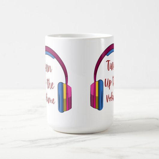 Zet het volume harder op een koffiemok (Center)