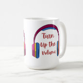 Zet het volume harder op een koffiemok (Voorkant rechts)