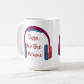 Zet het volume harder op een koffiemok (Voorkant links)