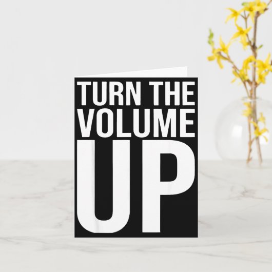 Zet het volume harder voor mannen vrouwen  kaart (Gele Bloem)