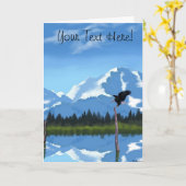 Zet het Wenskaart van McKinley op Alaska Kaart (Gele Bloem)